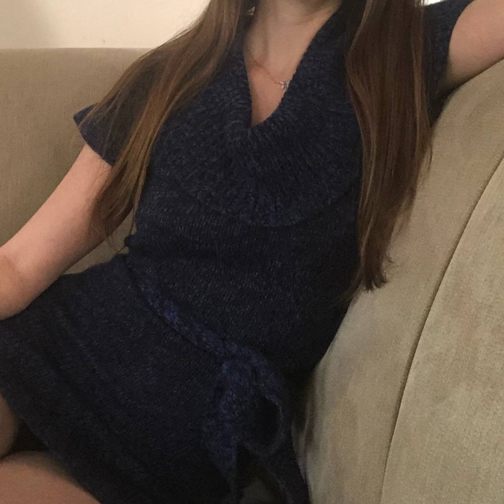 Cowl Neck Sweater Dress